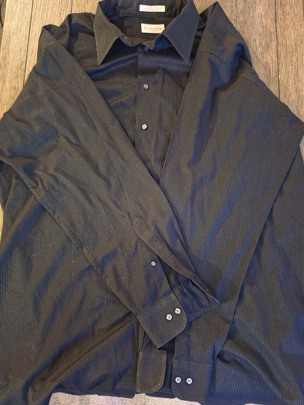 Men's Vanheuson Polyester Dress Shirt Size 18 35/36 Tall